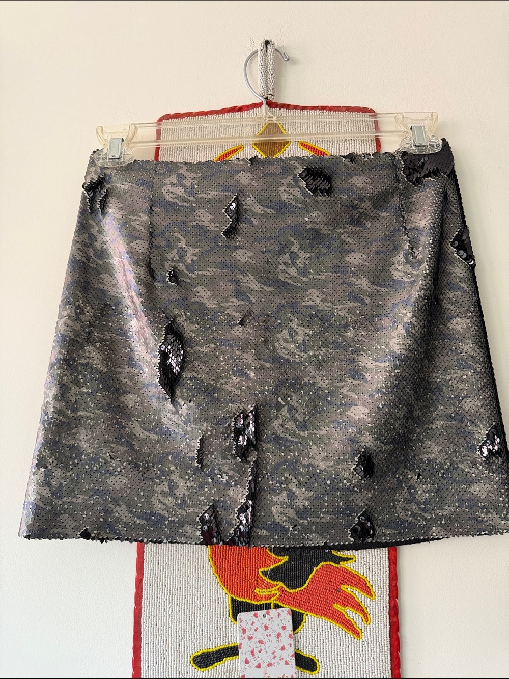 “FREE PEOPLE” Gorgeous Reversible Sequin Mini Skirt NWT